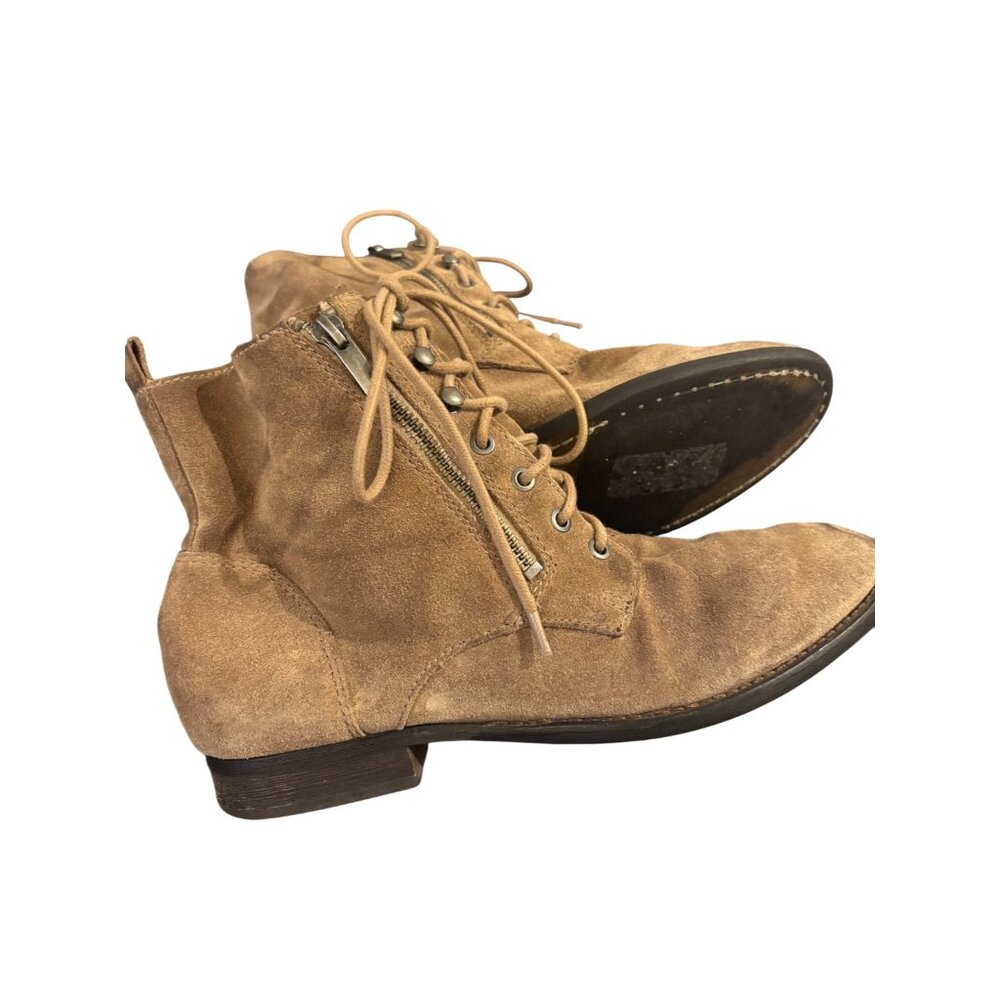 Sam Edelman Mackay Womens Size 9 Brown Nubuck Combat Style Ankle Boots